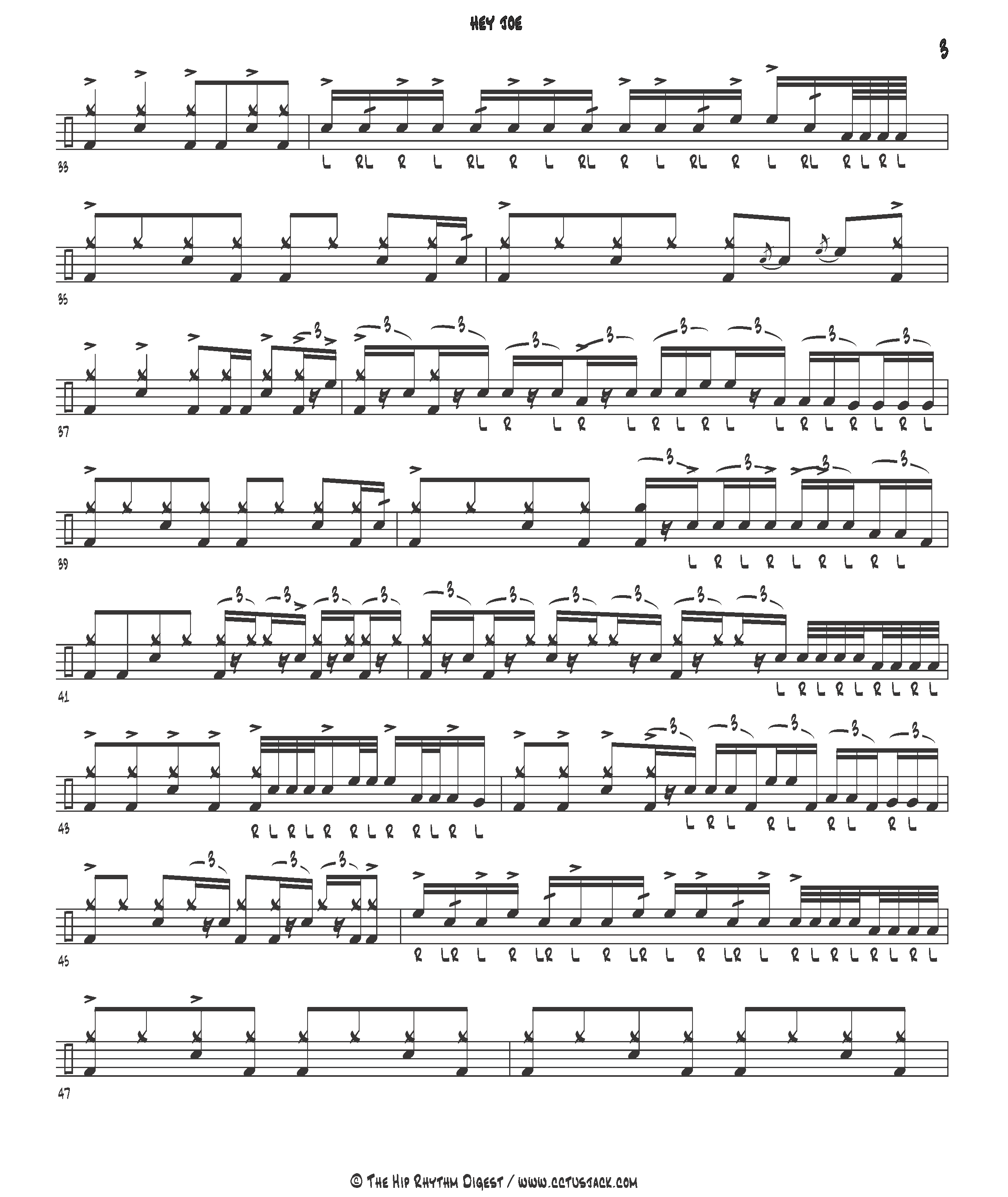 Hey Joe - Jimi Hendrix page3